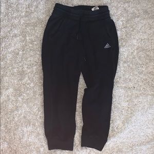 adidas black drawstring jogger sweatpants